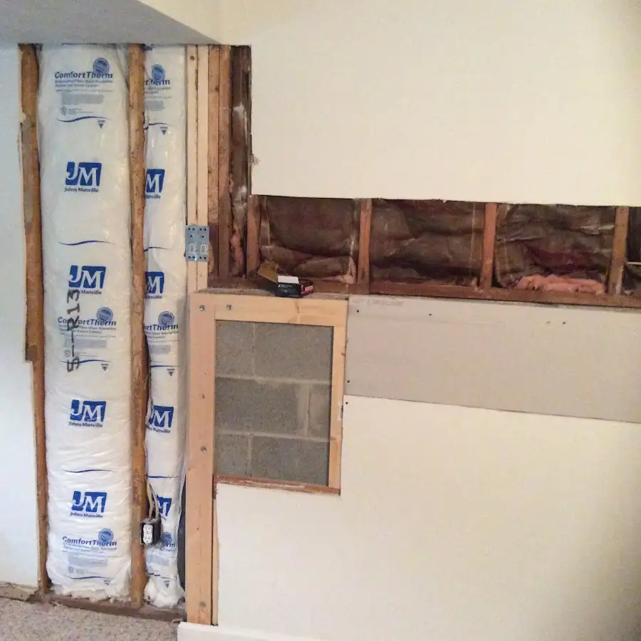 Wall insulation replacement during Contents Cleaning & Restoration in Cary